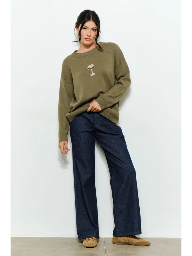 Martini Beaded Sweater - Cozy, Oversized NB