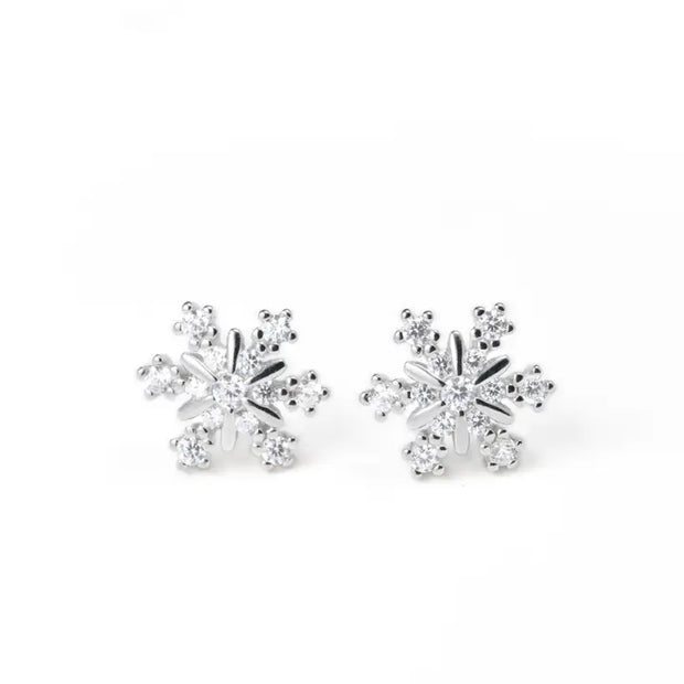 NB SNOWFLAKE STERLING SILVER EARINGS