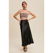 satin long skirt NB