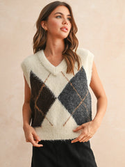 Argyle Pattern Sweater Vest NB