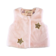 Kids Sequin Star Furry Vest