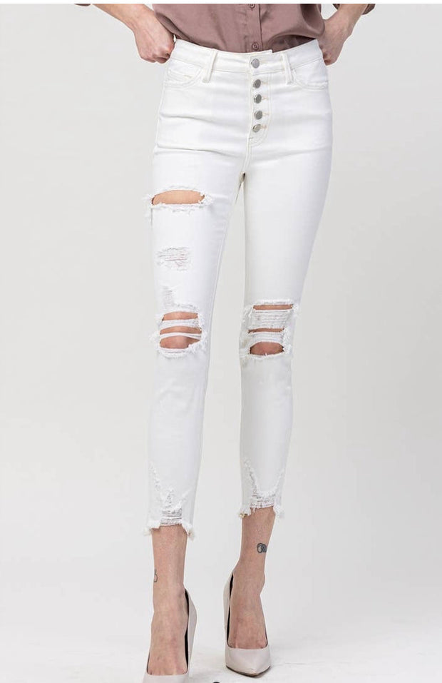 Cassie High Rise Button Up Jeans