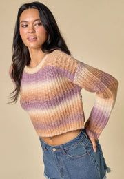 Maddie Multi Color Sweater Crop Top