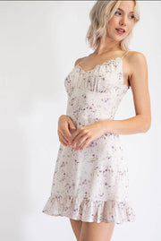 Gianna Floral Shirred Bodice Mini Dress