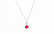 Avenue Chic Tiny Orchid Drop Pendant Necklace - The Gathering Shops