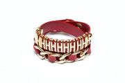 Avenue Chic H Leather Wrap Bracelet - The Gathering Shops