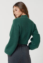 Hannah Mock Neck Sweater Crop Top