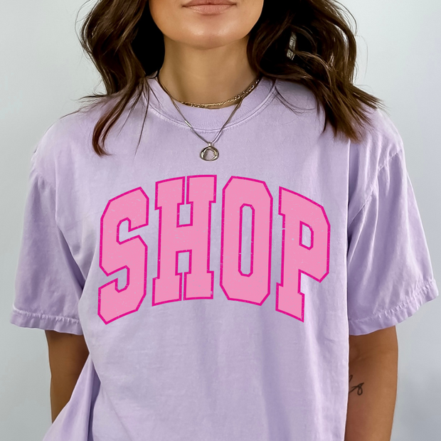 Over The Shop Exclusive SHOP Comfort Colors Graphic Tee