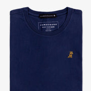 James Bark Kid's Navy Crew Neck Jersey T-Shirt - Gold Bark Logo