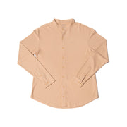 Mandarin Collar Stretch Pique Shirt