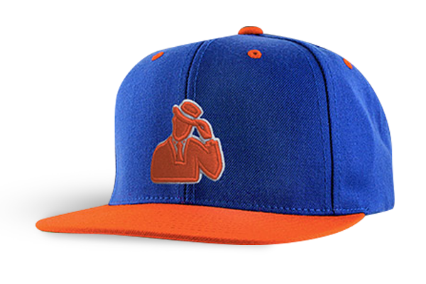 Digmi "The Guy in the Tie" Snapback - Orange and Blue