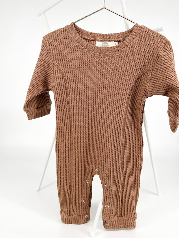 Bare Baby Waffle Cotton Romper