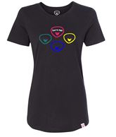 Found My Happy ACE Multi Color Womens T-shirt Black