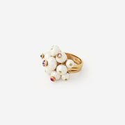 Avenue Chic Gold Temple Muse Pearl Statement Ring