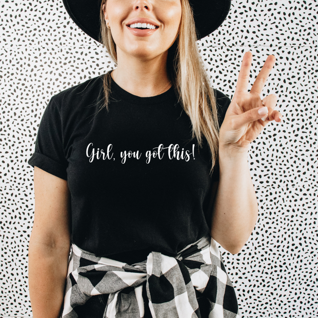 Over The Shop Girl You Got This Tee - Black